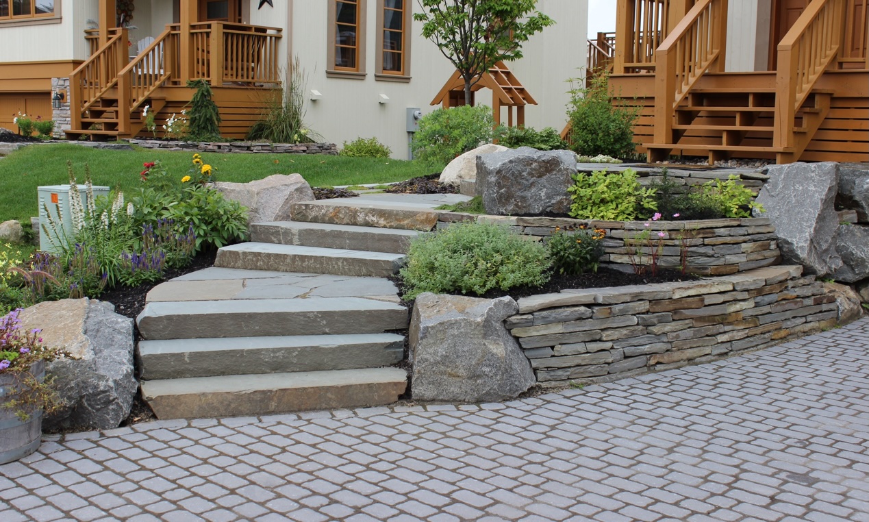 Flamed steps